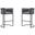 Cosmopolitan Barstool in Grey and Black (Set of 2)