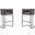 Cosmopolitan Barstool in Pebble and Black (Set of 2)