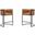 Cosmopolitan Counter Stool in Camel and Black (Set of 2)