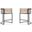 Cosmopolitan Counter Stool in Cream and Black (Set of 2)