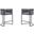 Cosmopolitan Counter Stool in Grey and Black (Set of 2)
