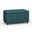 Cosmopolitan Polyester Fabric Storage Ottoman In Teal