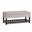Cosmopolitan Solid Wood Storage Ottoman Bench with Open Bottom In Cloud Grey