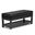 Cosmopolitan Solid Wood Storage Ottoman Bench with Open Bottom In Midnight Black