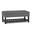 Cosmopolitan Solid Wood Storage Ottoman Bench with Open Bottom In Stone Grey