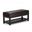 Cosmopolitan Solid Wood Storage Ottoman Bench with Open Bottom In Tanners Brown