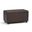 Cosmopolitan Vegan Faux Leather Storage Ottoman In Chocolate Brown
