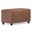 Cosmopolitan Vegan Faux Leather Storage Ottoman In Distressed Saddle Brown