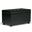 Cosmopolitan Vegan Faux Leather Storage Ottoman In Midnight Black