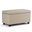 Cosmopolitan Vegan Faux Leather Storage Ottoman In Satin Cream