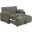Cotswold Tufted Cushion Sleeper Sofa Bed Dark Grey