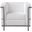 Cour White Italian Leather Chair