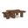 Cove Oak Veneer and Solid Wood 2-Piece Coffee Table In Brown Walnut