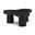 Cove Oak Veneer and Solid Wood Coffee Table In Black