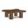 Cove Oak Veneer and Solid Wood Coffee Table In Brown Walnut