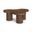 Cove Oak Veneer and Solid Wood Coffee Table In Brown Walnut