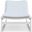Cozumel Chaise Lounge with Cushion In Arctic and Matte White