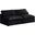 Cozy Velvet Comfort 2 Piece Modular Armless Sofa In Black