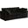 Cozy Velvet Comfort 2 Seater Modular Sofa with Arm Support In Black