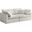 Cozy Velvet Comfort 2 Seater Modular Sofa with Arm Support In Cream