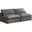 Cozy Velvet Comfort 2 Piece Modular Armless Sofa In Grey