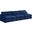 Cozy Velvet Comfort 3 Piece Modular Armless Sofa In Navy