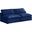 Cozy Velvet Comfort 2 Piece Modular Armless Sofa In Navy