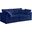 Cozy Velvet Comfort 2 Seater Modular Sofa with Arm Support In Navy