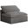 Cozy Velvet Armless Chair In Grey