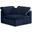Cozy Velvet Corner Chair In Navy