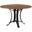 Crafted 48 Inch Round Table With Metal Base In Medium Cherry