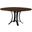 Crafted 60 Inch Round Table With Metal Base In Dark Cherry