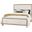 Crafted Cherry Queen Upholstered Bed In White Fabric