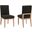 Crafted Cherry Upholstered Side Chair In Black Fabric