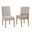Crafted Cherry Upholstered Side Chair In Oatmeal Fabric
