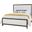 Crafted Dark Cherry Queen Upholstered Bed In White Fabric