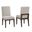 Crafted Dark Cherry Upholstered Side Chair In Oatmeal Fabric