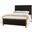 Crafted Medium Cherry Queen Upholstered Bed In Black Fabric
