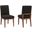 Crafted Medium Cherry Upholstered Side Chair In Black Fabric