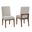 Crafted Medium Cherry Upholstered Side Chair In Oatmeal Fabric