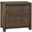 Crafted Oak 2 Drawer Nightstand In Aged Grey