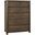 Crafted Oak 5 Drawer Chest In Aged Grey