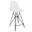 Cresco Modern Acrylic Bar Stool In Black Base with Clear Seat