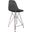 Cresco Acrylic Barstool In Transparent Black
