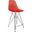 Cresco Acrylic Barstool In Transparent Red