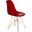 Cresco MOlded Eiffel Side Chair In Transparent Red/Gold