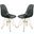 Cresco Molded Eiffel Side Chair Set of 2 In Transparent Black