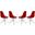 Cresco Molded Eiffel Side Chair Set of 4 In Transparent Red/Chrome