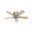 Crestfield 42 Inch Low Profile Ceiling Fan with LED Light Kit and Pull Chain In Brushed Nickel and Bleached Grey Pine