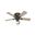 Crestfield 42 Inch Low Profile Ceiling Fan with LED Light Kit and Pull Chain In Noble Bronze and Bleached Grey Pine